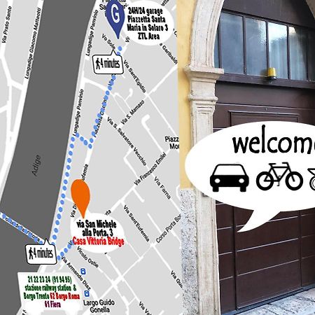 לינה וארוחת בוקר ורונה Casa Vittoria Bridge מראה חיצוני תמונה